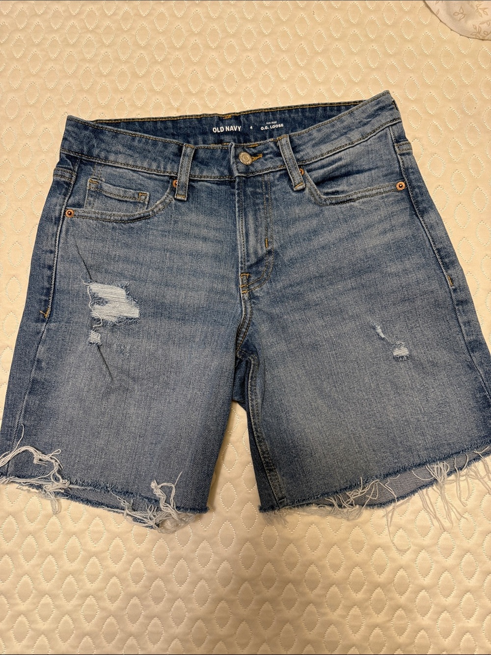 Old Navy Light Blue OG Loose Bermuda Denim Jean Shorts